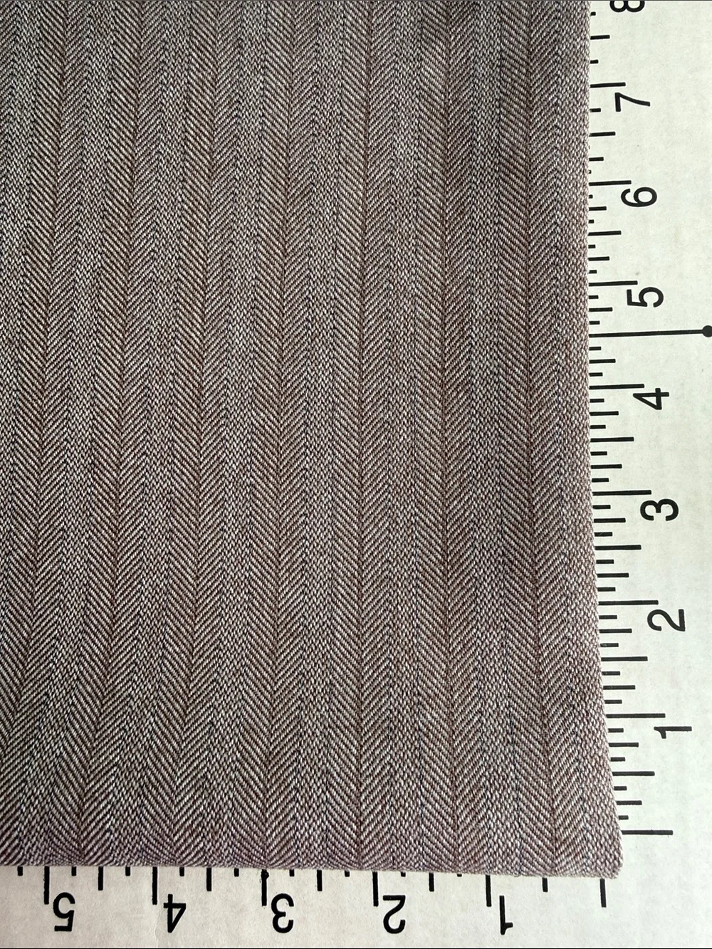 3 Yards Taupe Herringbone Suiting Fabric 58” Wide Drapey Woven Apparel Fabric